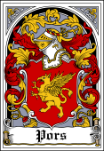 Danish Coat of Arms Bookplate for Pors