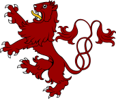 Lion Rampant Tail Forked and Nowed