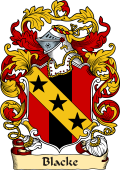 English or Welsh Family Coat of Arms (v.23) for Blacke (or Black Suffolk and Essex)