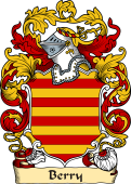 English or Welsh Family Coat of Arms (v.23) for Berry