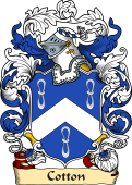 English or Welsh Family Coat of Arms (v.23) for Cotton