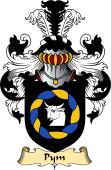 English Coat of Arms (v.23) for the family Pym