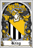 Danish Coat of Arms Bookplate for Krag