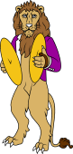 Symphony Lions Clipart image: Lion playing Cymbals