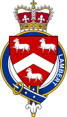 British Garter Coat of Arms for Lambert (England)