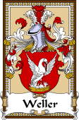 German Coat of Arms Wappen Bookplate  for Weller