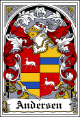 Danish Coat of Arms Bookplate for Andersen