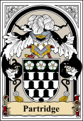 English Coat of Arms Bookplate for Partridge