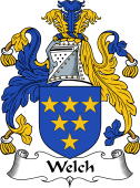 English Coat of Arms for the family Welch or Welsh