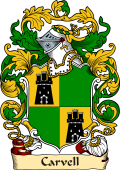 English or Welsh Family Coat of Arms (v.23) for Carvell (ref Berry)