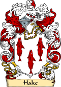 English or Welsh Family Coat of Arms (v.23) for Hake (Devon)