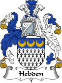 English Coat of Arms for the family Hebden