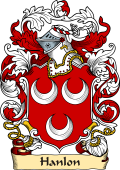 English or Welsh Family Coat of Arms (v.23) for Hanlon (Kent)