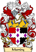 English or Welsh Family Coat of Arms (v.23) for Mundy (or Munday-Derbyshire and Cornwall)