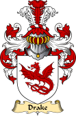 English Coat of Arms (v.23) for the family Drake