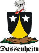 German shield on a mount for Dossenheim