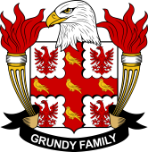 Coat of arms used by the Grundy family in the United States of America