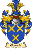 English Coat of Arms (v.23) for the family Glanvile or Glanville