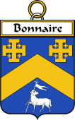 French Coat of Arms Badge for Bonnaire