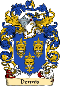 English or Welsh Family Coat of Arms (v.23) for Dennis