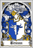 Danish Coat of Arms Bookplate for Bruun