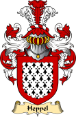 English Coat of Arms (v.23) for the family Heppel
