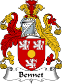 English Coat of Arms for the family Bennet