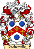 English or Welsh Family Coat of Arms (v.23) for Baskerville (ref Berry)