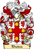 English or Welsh Family Coat of Arms (v.23) for Rhodes (Yorkshire)