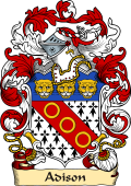 English or Welsh Family Coat of Arms (v.23) for Adison (Addison)