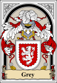 English Coat of Arms Bookplate for Grey