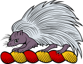 Family crest from England for Abrahall (Hertfordshire) Crest - A Hedge-hog