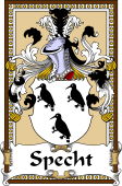 German Coat of Arms Wappen Bookplate  for Specht