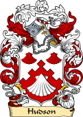 English or Welsh Family Coat of Arms (v.23) for Hudson
