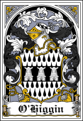 Irish Coat of Arms Bookplate for O'Higgin