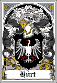 German Wappen Coat of Arms Bookplate for Hurt