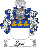Araldica Italiana Coat of arms used by the Italian family Spini