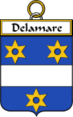 French Coat of Arms Badge for Delamare (Mare de la)