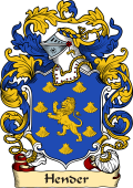 English or Welsh Family Coat of Arms (v.23) for Hender (Cornwall)