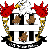 Coat of arms used by the Livermore family in the United States of America