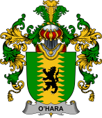 Irish Family Coat of Arms (v.25b) Hara or O'Hara