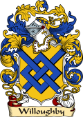 English or Welsh Family Coat of Arms (v.23) for Willoughby (Lincolnshire, Derbyshire, Devonshire, and Kent)