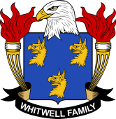 Coat of arms used by the Whitwell family in the United States of America