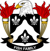 Coat of arms used by the Fish family in the United States of America