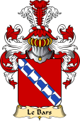 French Family Coat of Arms (v.23) for Le Bars ( de le Bars)