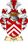 English Coat of Arms (v.23) for the family Peach