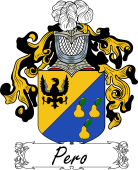 Araldica Italiana Coat of arms used by the Italian family Pero