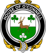 Irish Coat of Arms Badge for the O'CONNELL family
