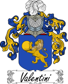 Araldica Italiana Coat of arms used by the Italian family Valentini