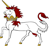 Unicorn Passant Ducally Gorged